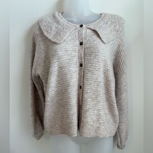 Madewell Beige Collar Cardigan